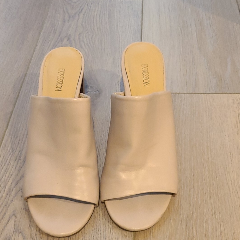 Blush pinkish/nude mules